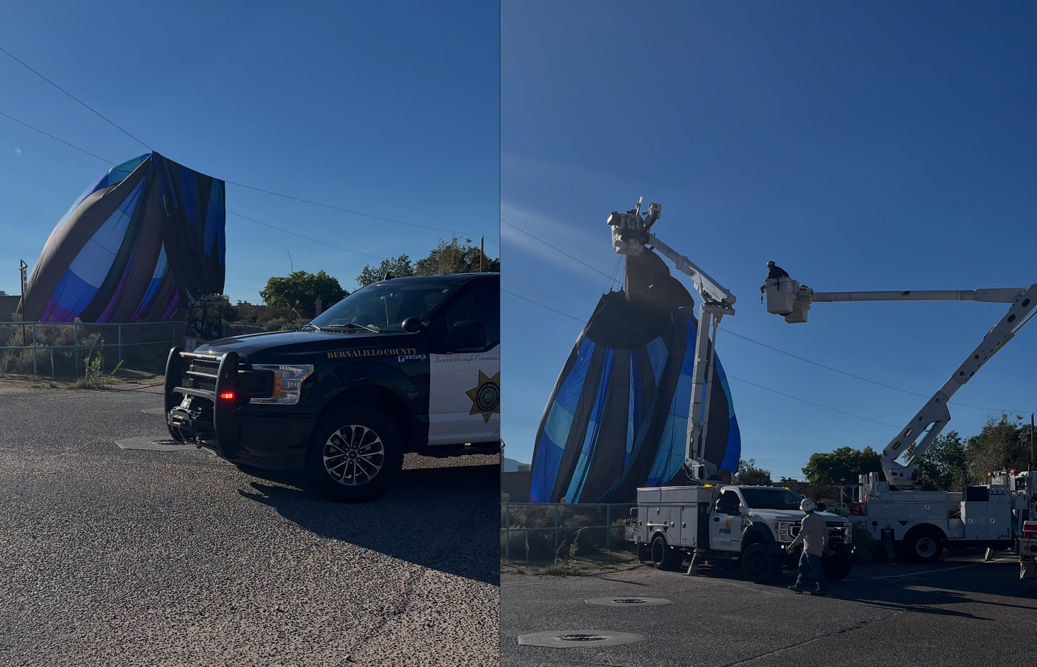 Hot Air Balloon Strikes Power Lines Near Barstow and Glendale